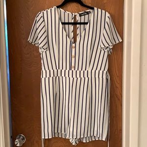 Striped romper